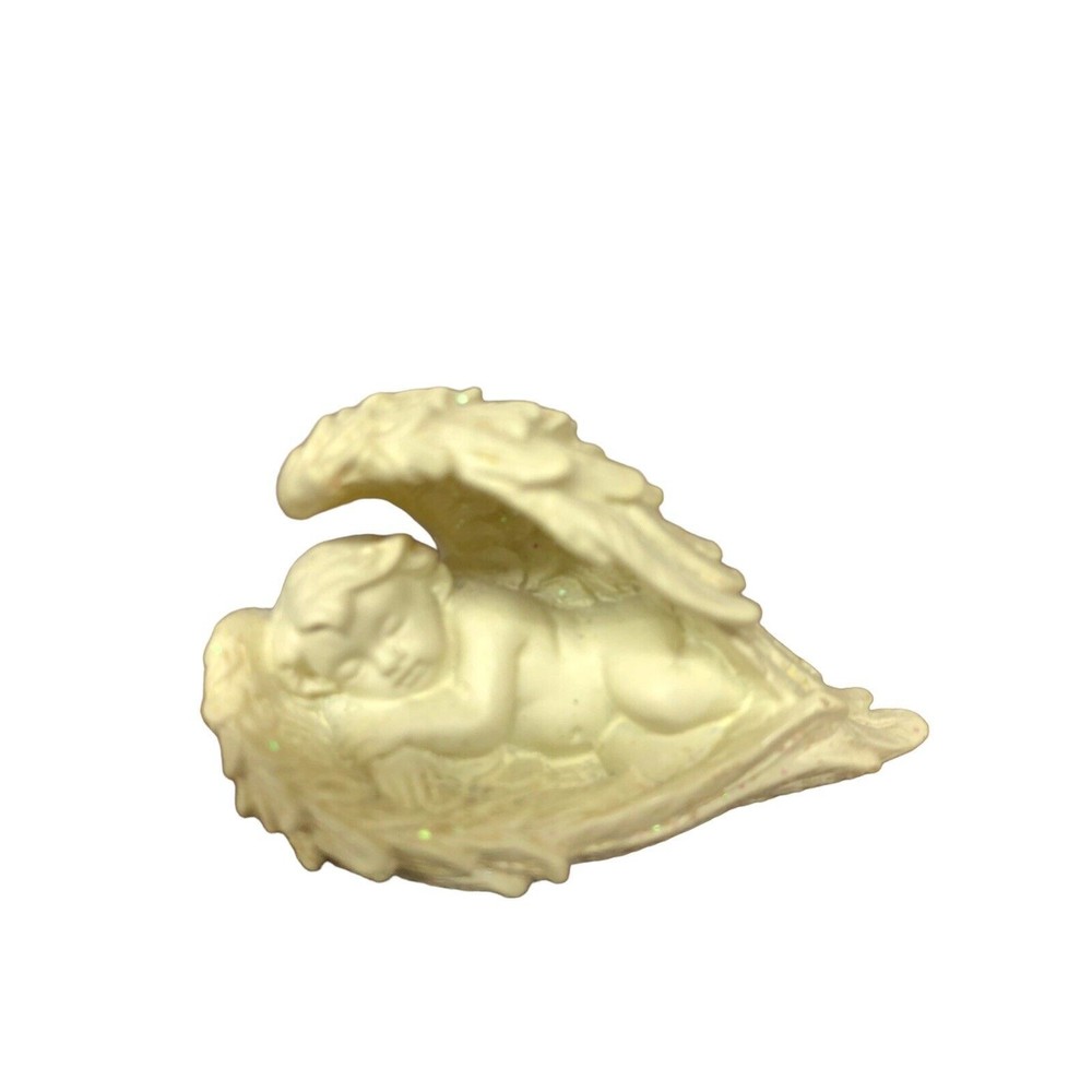 Adorable Little Sleeping baby angel figurine Resin Very Detailed 4”